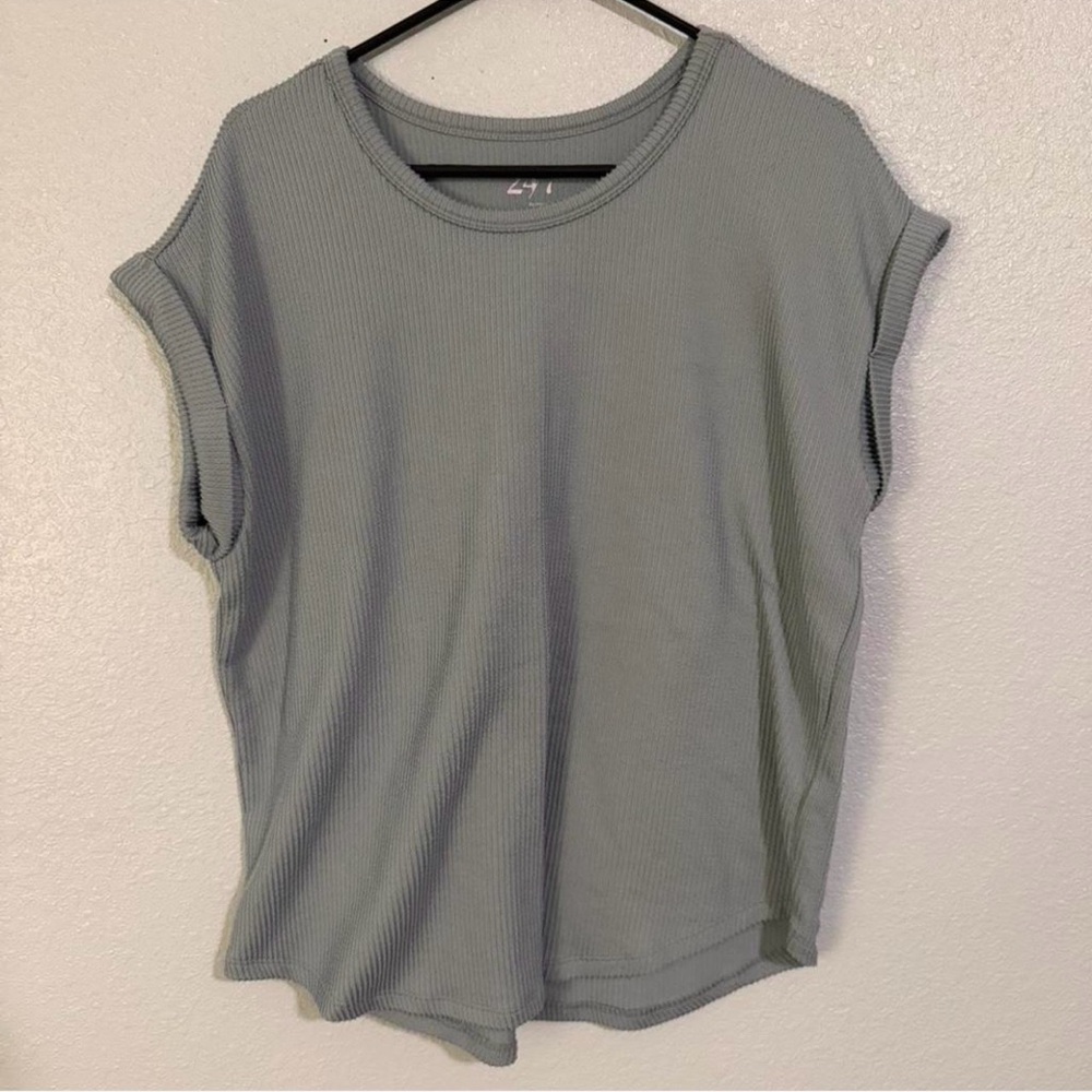 Casual Ribbed Short-Sleeve Top Bundle